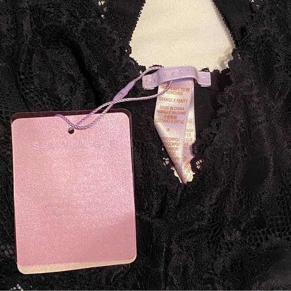 Savage x Fenty NWT Floral Lace Racerback Bralette size 1X - Picture 4 of 5